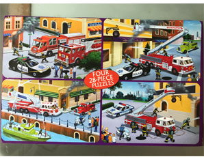 PP0227 Wooden Fire Engine Puzzle