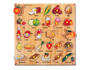 TD0026 Alphabet Food Tray Puzzle