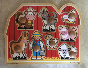 TD0200 Wooden Farm Peg Puzzle